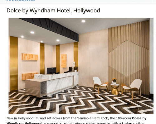 Dolce by Wyndham Hollywood Named Editor’s